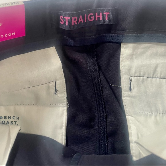 French Toast Navy Blue Adjustable-Waist Straight-Leg Uniform Pants, NWT 10.5+ - Picture 8 of 9